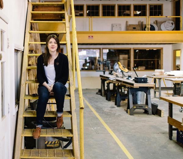 Ariane Van Devot in her Redhook Brooklyn Studio