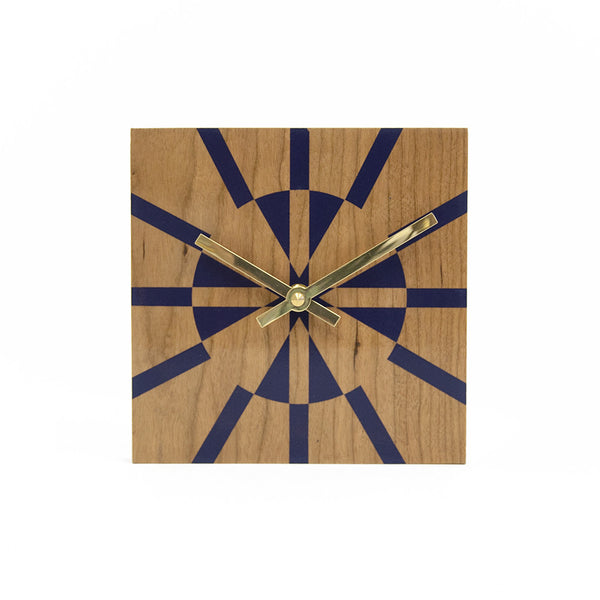 Purple Sunburst desk clock