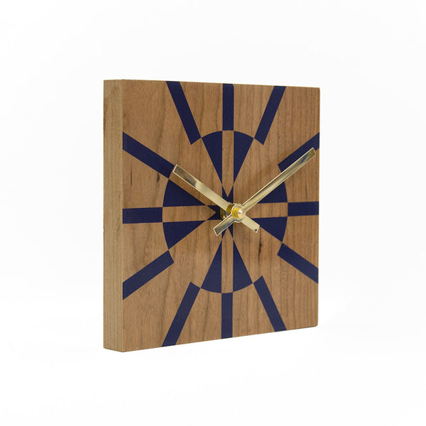 Purple Sunburst desk clock