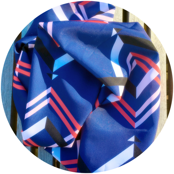 Blue Zig Zag Scarf