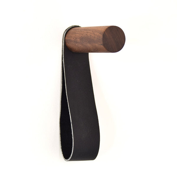 Walnut Leather Hooks