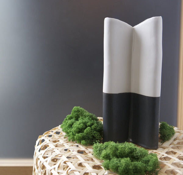 Plus Vase, White + Band