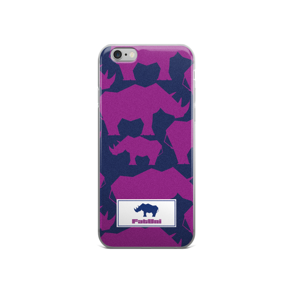 FatUni Hot Pink Navy Rhinos iPhone Case