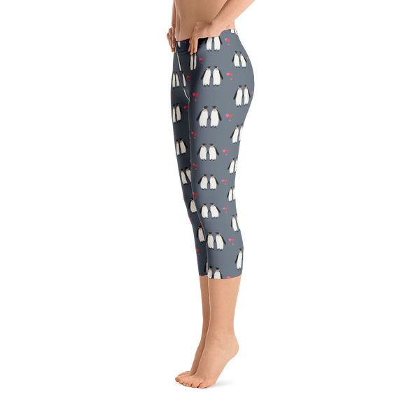 Penguin Love Birds Capri Leggings