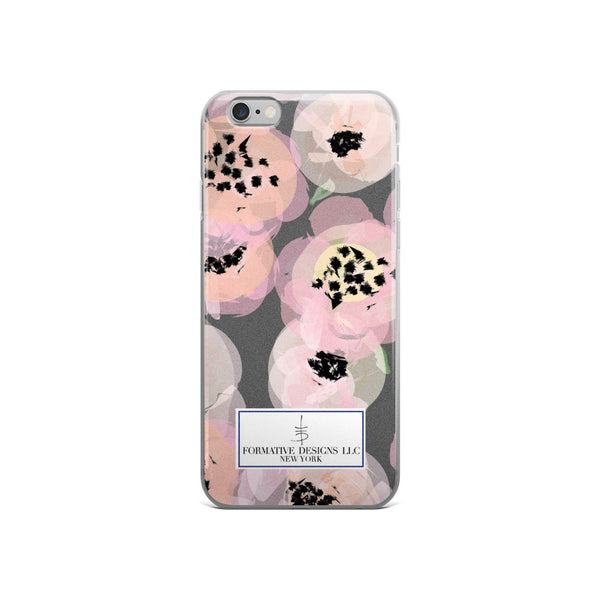 Aggie's Flowers, Gray iPhone case
