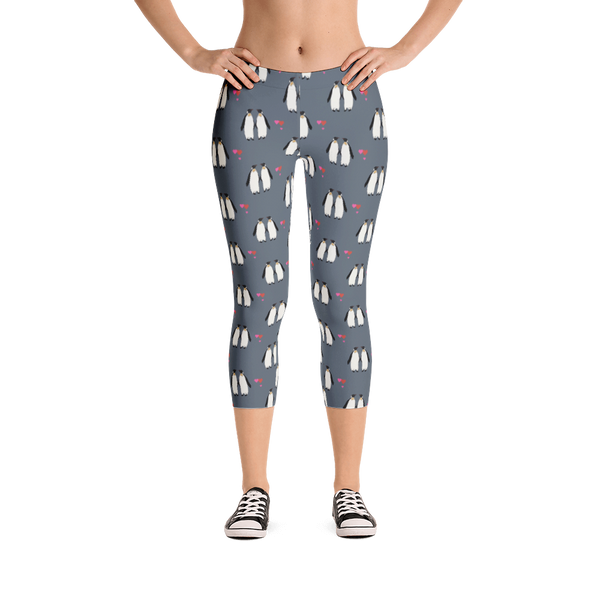 Penguin Love Birds Capri Leggings