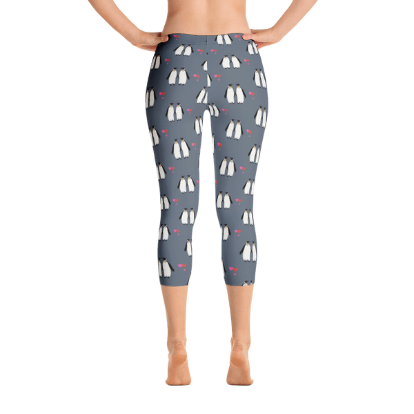 Penguin Love Birds Capri Leggings