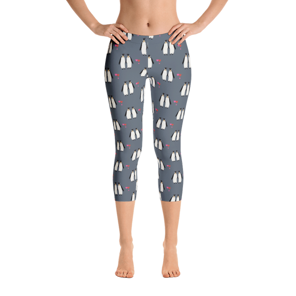 Penguin Love Birds Capri Leggings