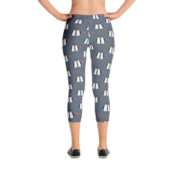 Penguin Love Birds Capri Leggings