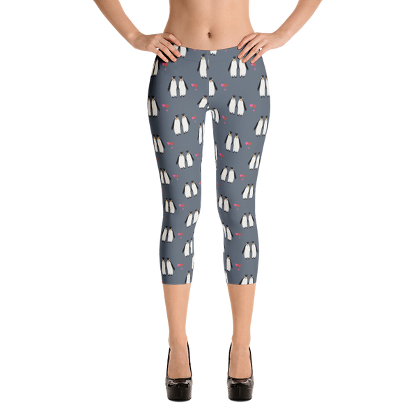 Penguin Love Birds Capri Leggings