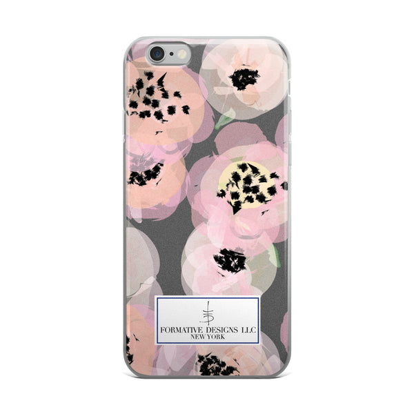 Aggie's Flowers, Gray iPhone case